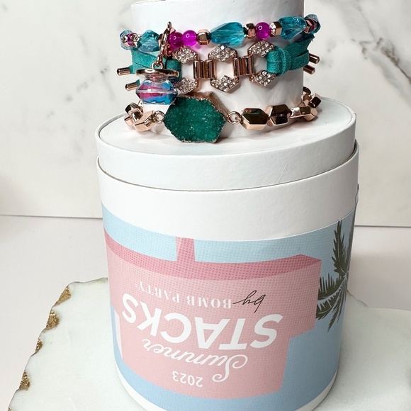 Bomb Party 2023 Summer Stack Ring Pop Glamour RBP6030 NWT - Picture 2 of 8